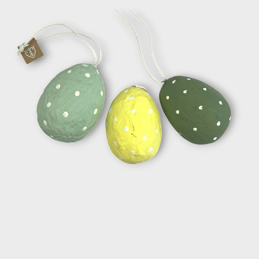 Håndlavet pynt, påske, bæredygtigt cotton papmache, papmache, handmade, easter, fairtrade, sustainable