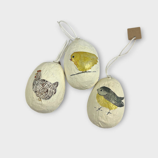 Håndlavet pynt, påske, bæredygtigt cotton papmache, papmache, handmade, easter, fairtrade, sustainable