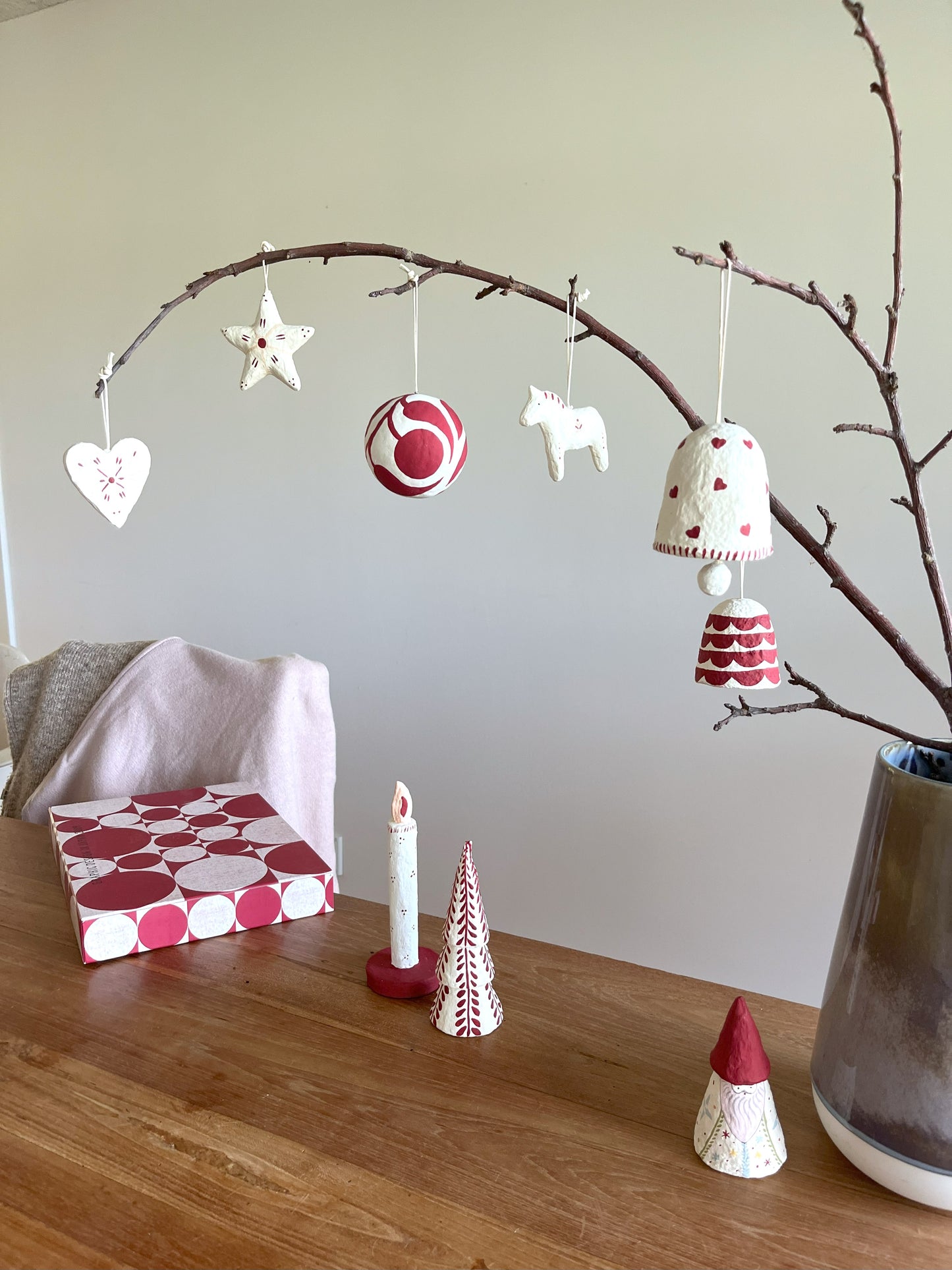 Juletræ, rødt mønster