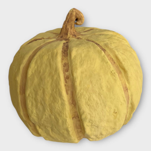 Græskar 8 cm, sennepsgul