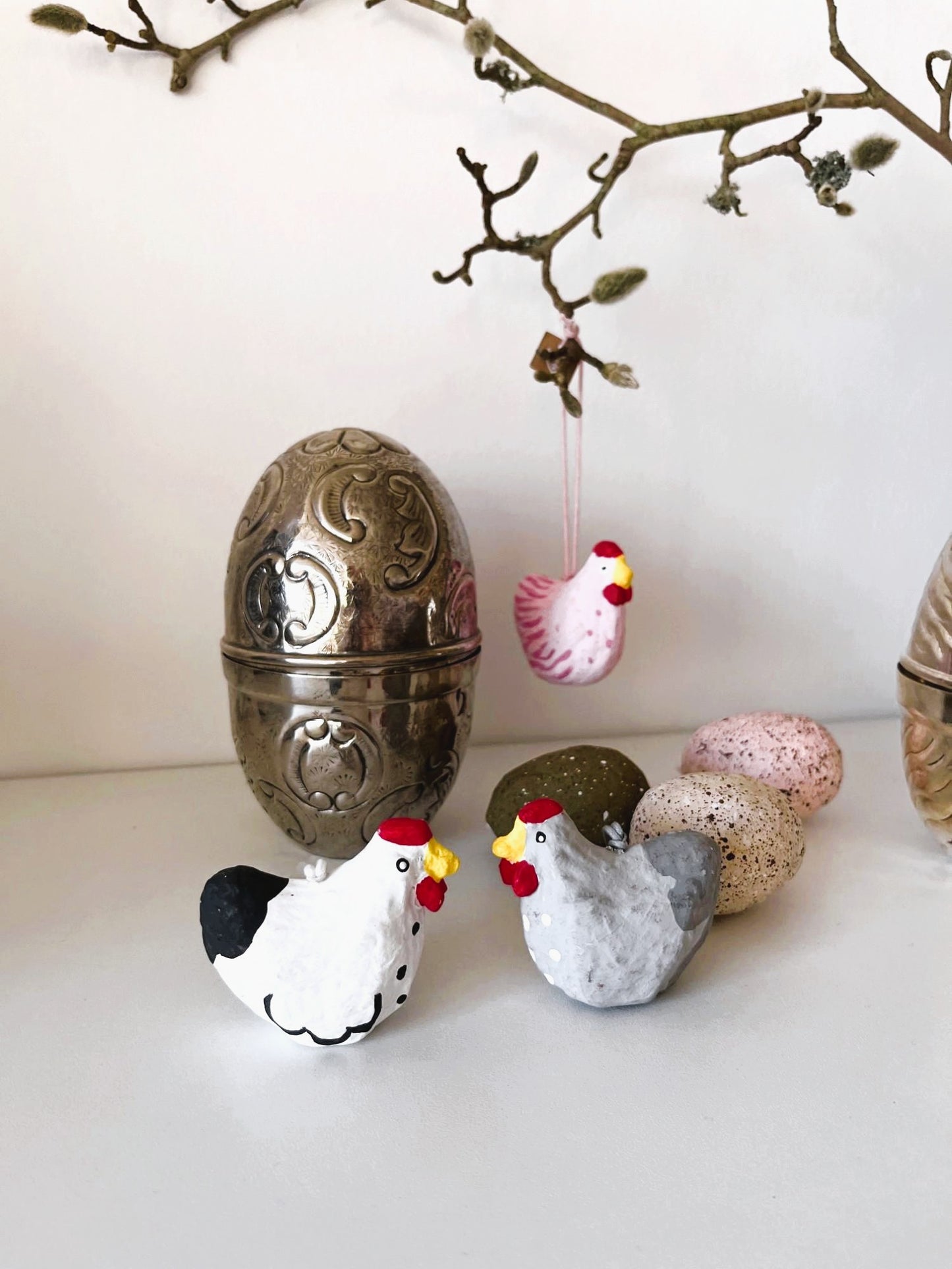 Håndlavet pynt, påske, bæredygtigt cotton papmache, papmache, handmade, easter, fairtrade, sustainable