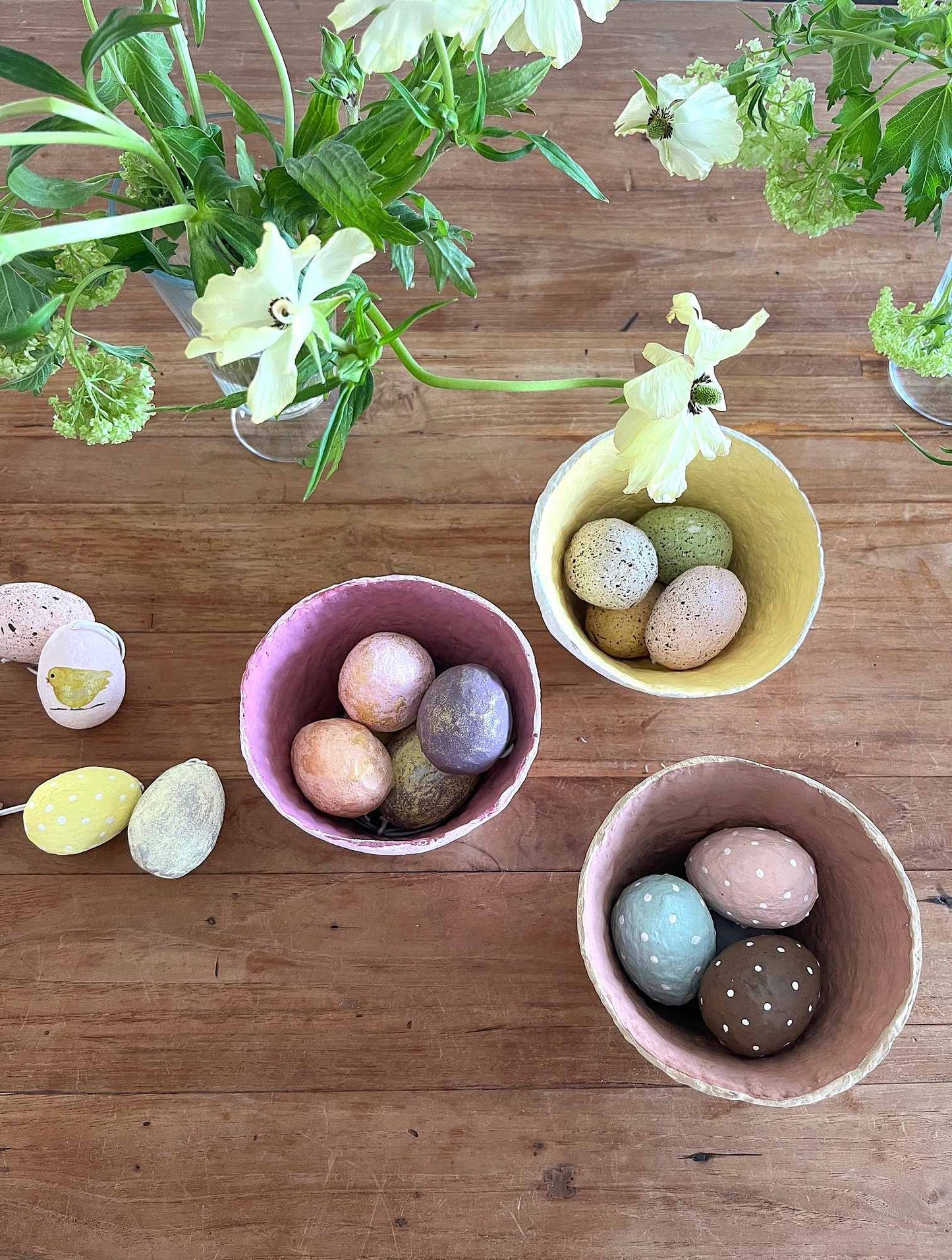 Håndlavet pynt, påske, bæredygtigt cotton papmache, papmache, handmade, easter, fairtrade, sustainable