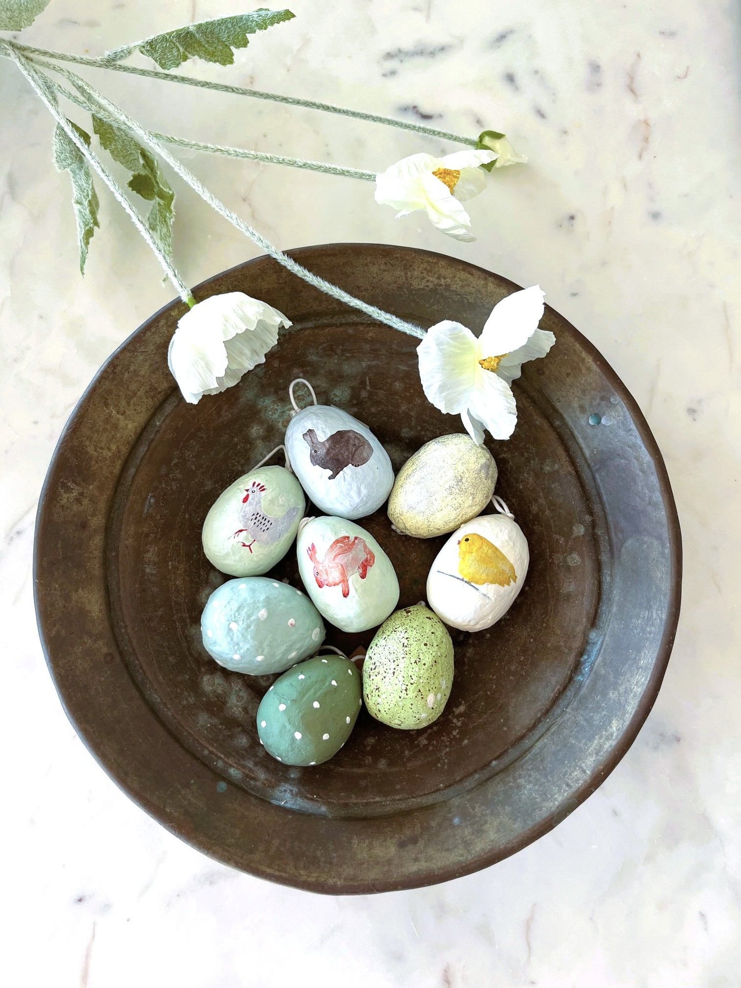 Håndlavet pynt, påske, bæredygtigt cotton papmache, papmache, handmade, easter, fairtrade, sustainable