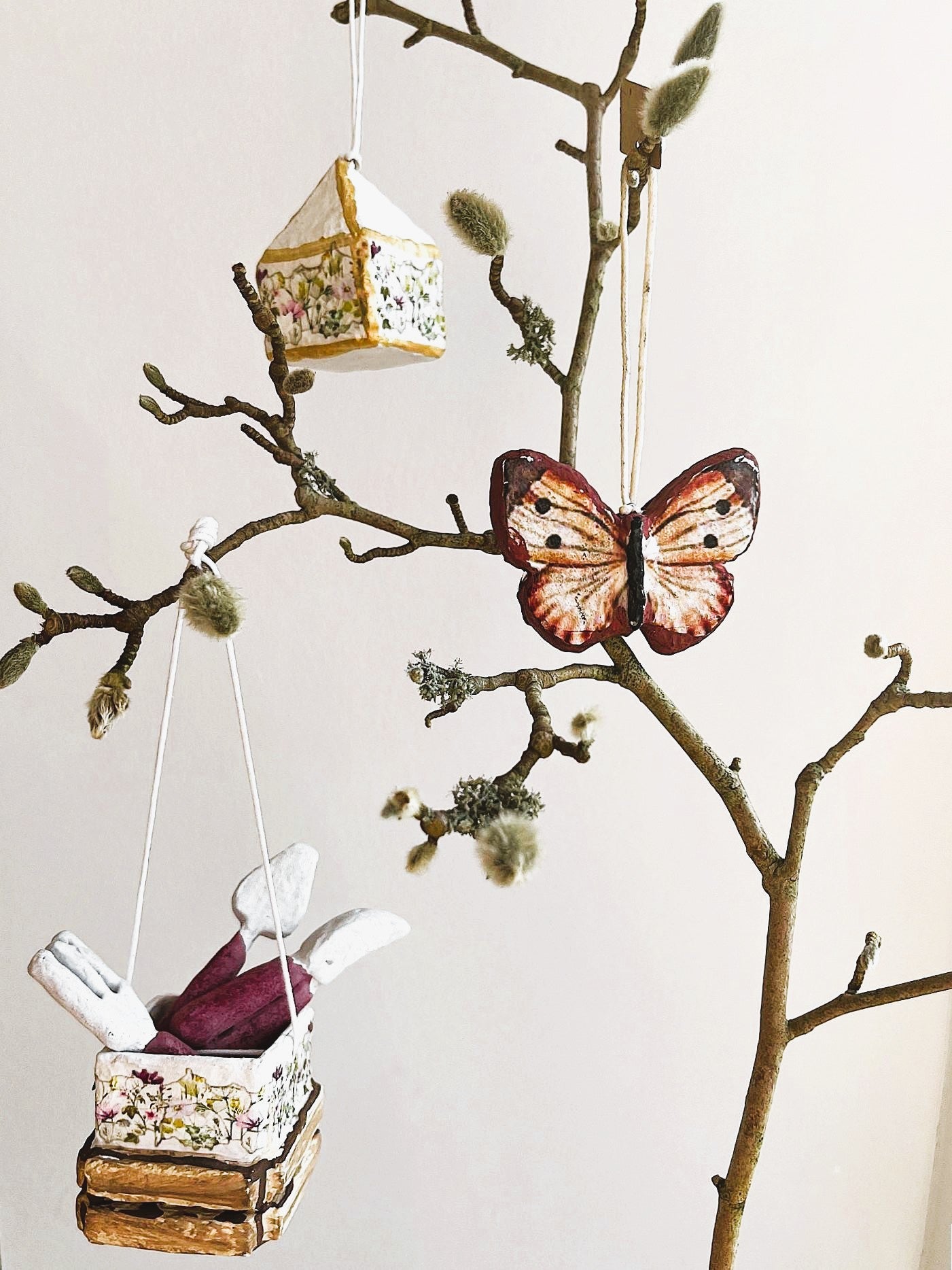 Håndlavet pynt, påske, bæredygtigt cotton papmache, papmache, handmade, easter, fairtrade, sustainable