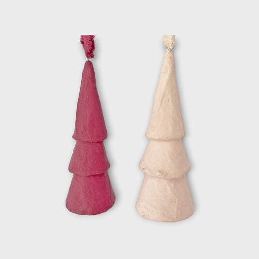 Weihnachtsbaumbehang, Aubergine &amp; Rosa