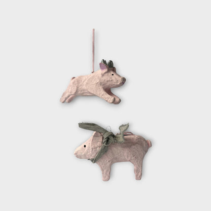 Schwein mit Königskrone &amp; Rosa Schwein