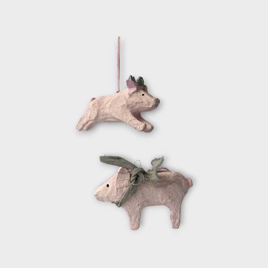 Schwein mit Königskrone &amp; Rosa Schwein
