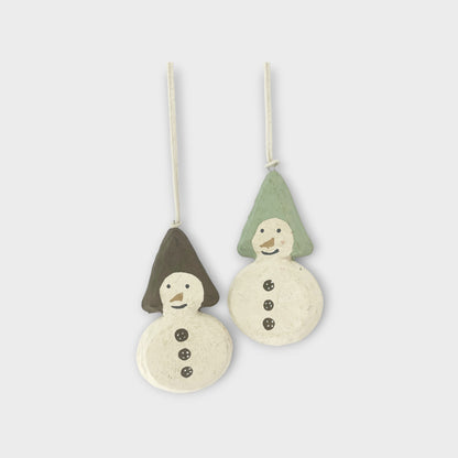 Schneemann, grün &amp; braun