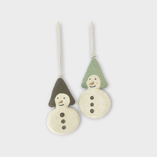 Schneemann, grün &amp; braun
