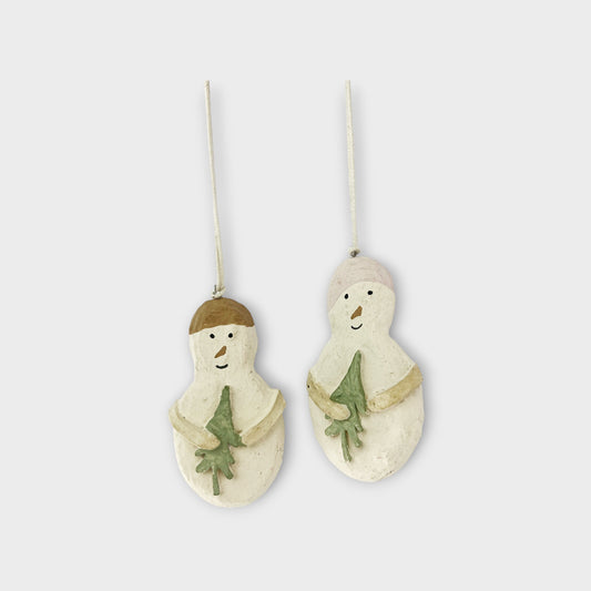 Schneemänner mit Weihnachtsbaum