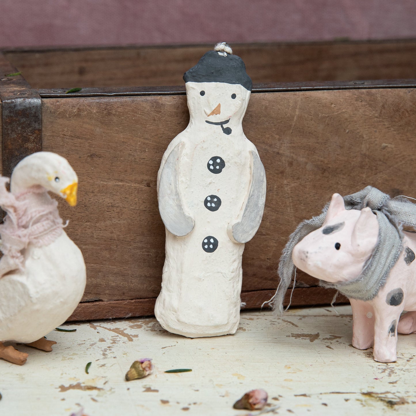 Snowman with pipe