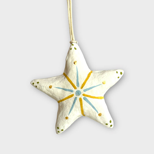 Stjerne, lyseblåt mønster