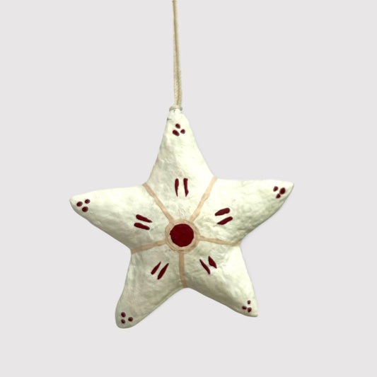 Stjerne, rødt mønster