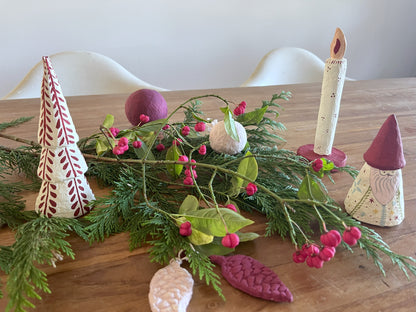 Juletræ, rødt mønster