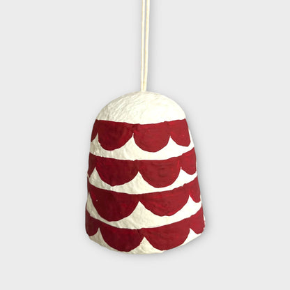 Klokke, halvcirkler rød