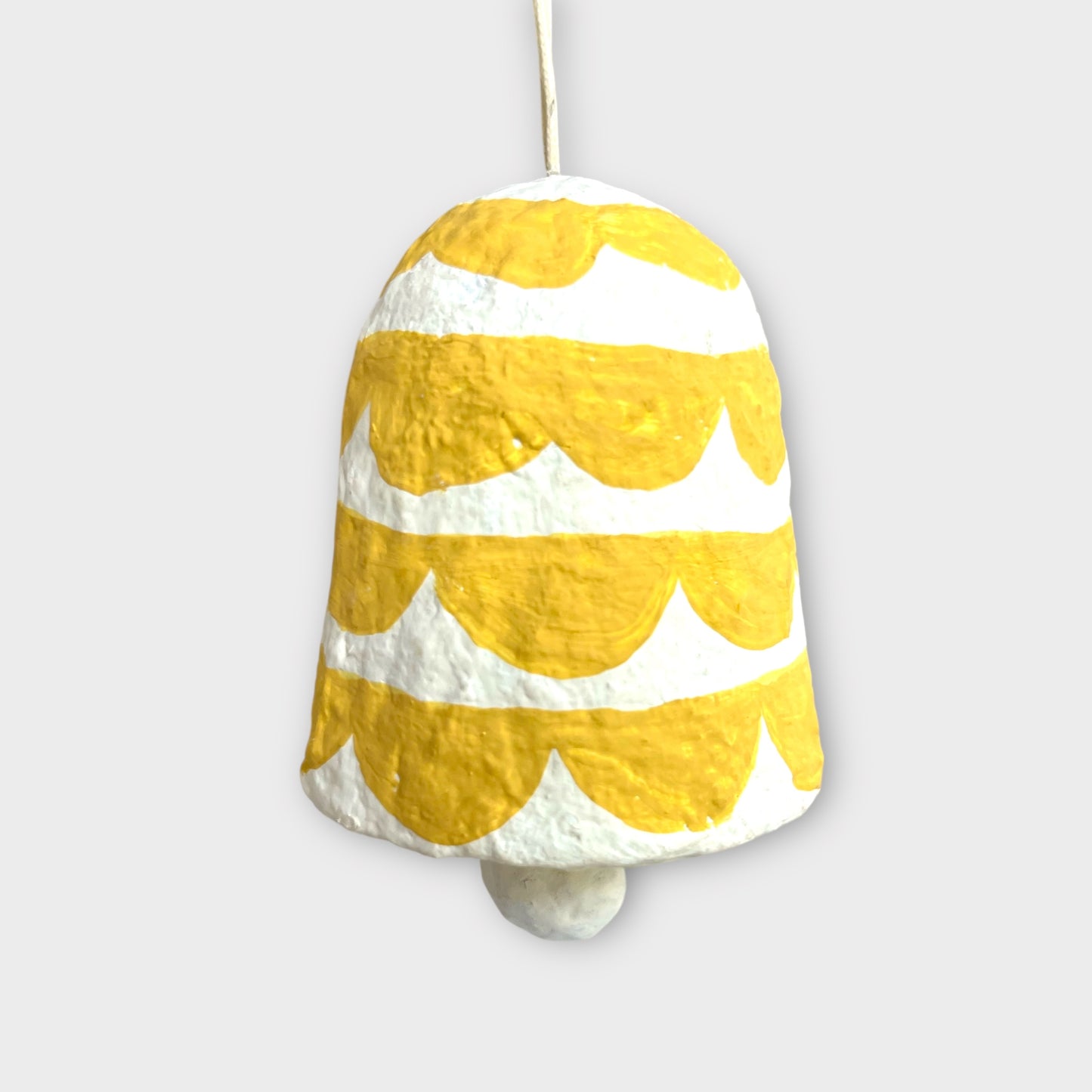 Klokke, halvcirkler sennepsgul