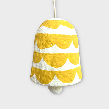 Klokke, halvcirkler sennepsgul