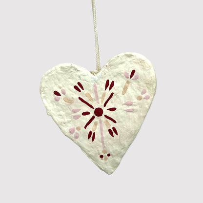 Hjerte, rødt mønster