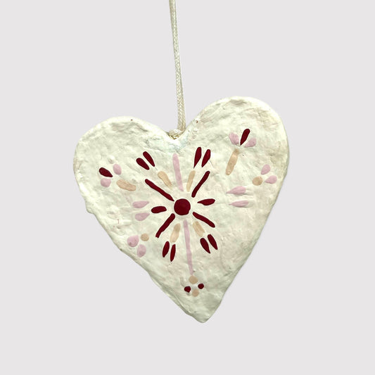 Hjerte, rødt mønster