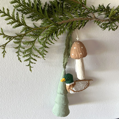 Weihnachtsbaumbehang, grün &amp; braun