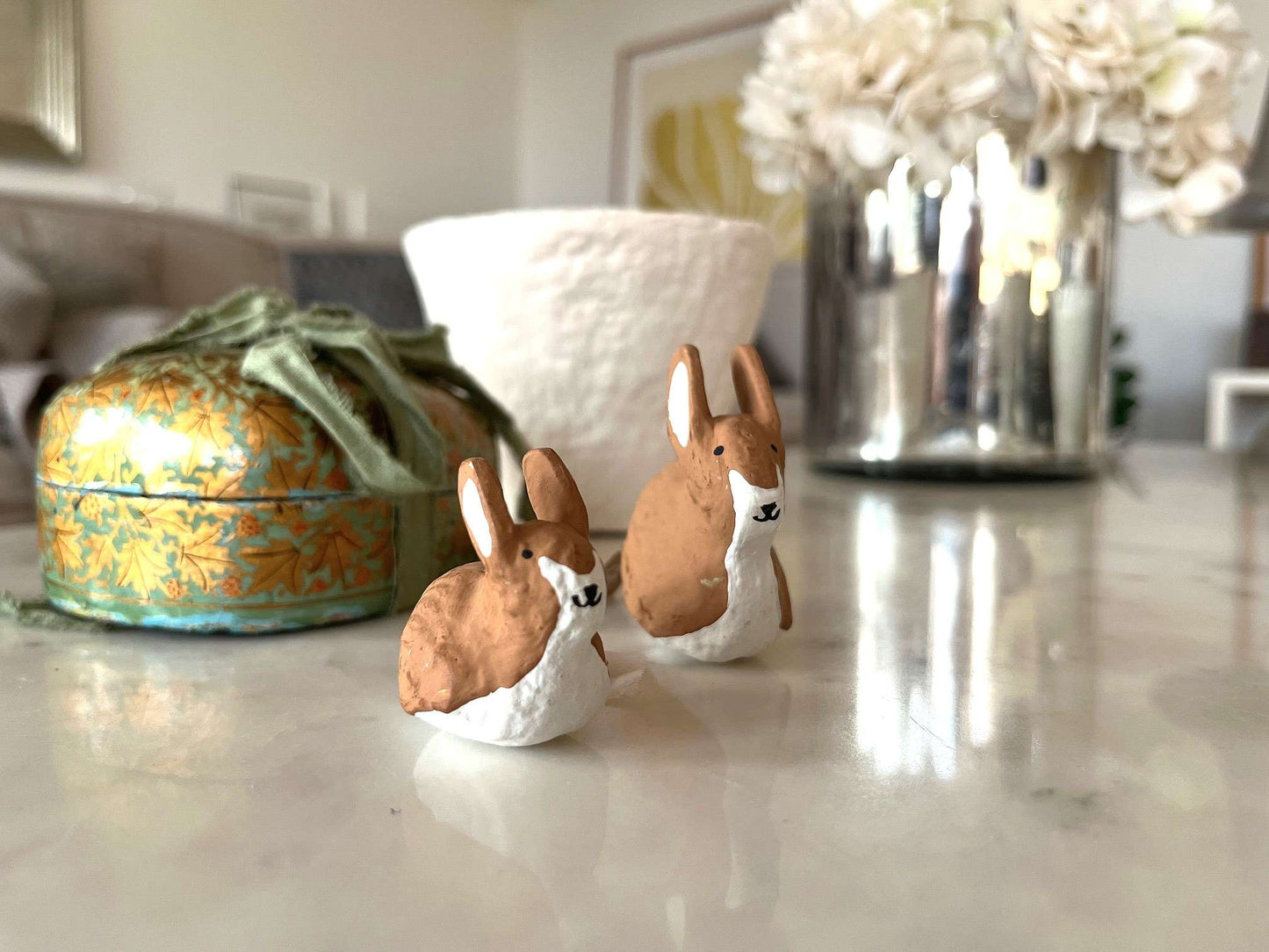 Håndlavet pynt, påske, bæredygtigt cotton papmache, papmache, handmade, easter, fairtrade, sustainable