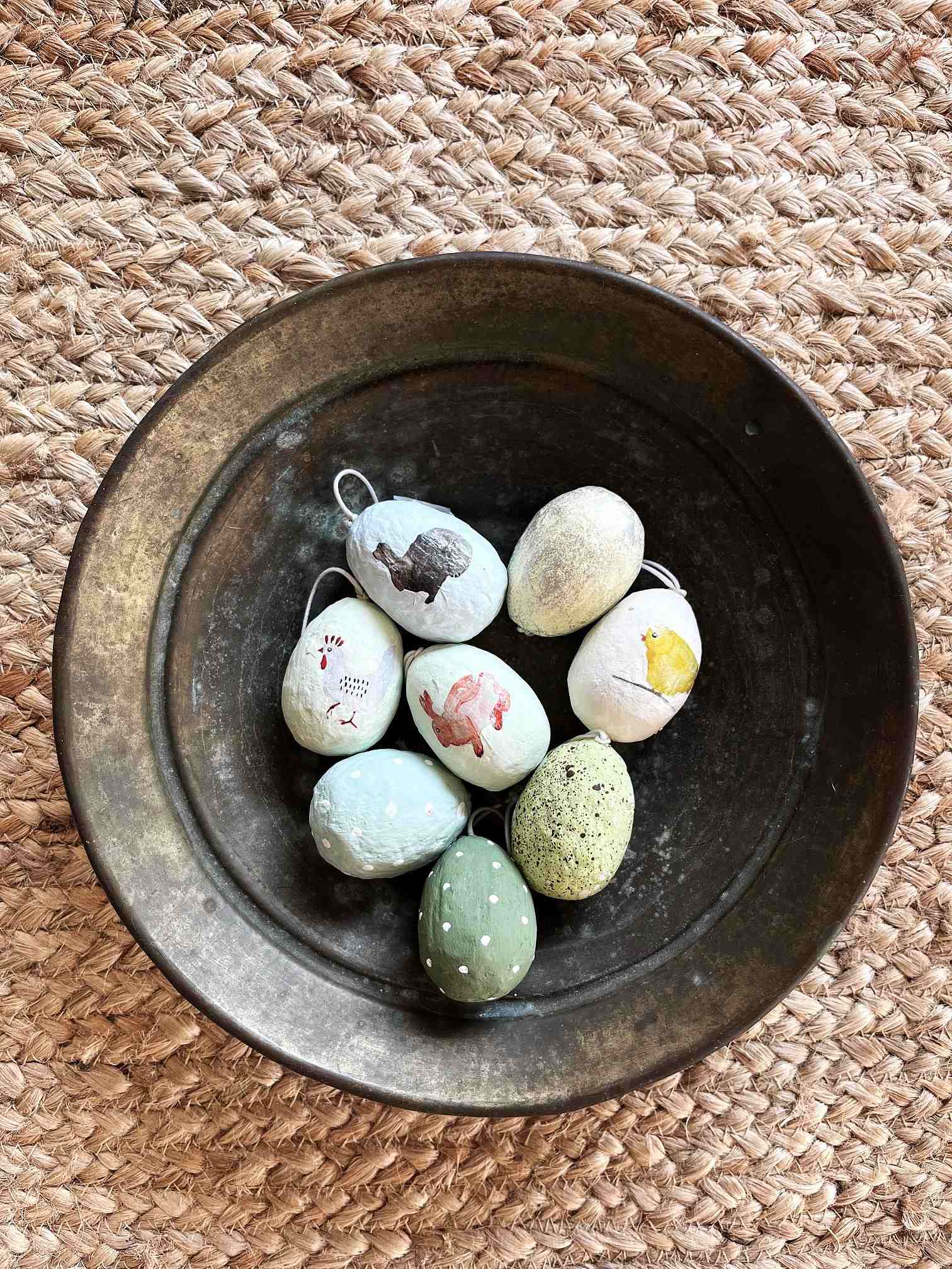 Håndlavet pynt, påske, bæredygtigt cotton papmache, papmache, handmade, easter, fairtrade, sustainable