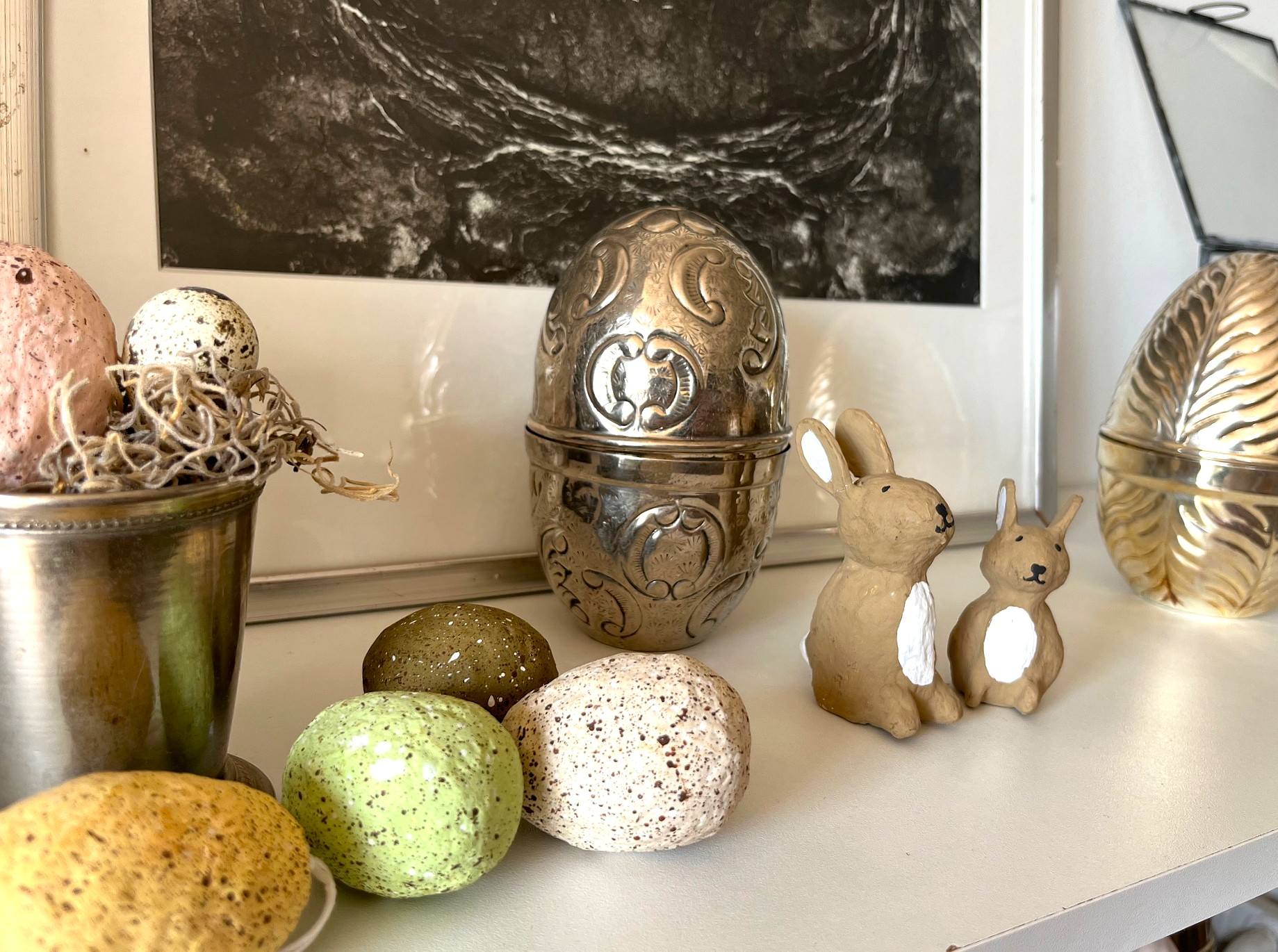 Håndlavet pynt, påske, bæredygtigt cotton papmache, papmache, handmade, easter, fairtrade, sustainable