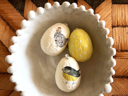 Håndlavet pynt, påske, bæredygtigt cotton papmache, papmache, handmade, easter, fairtrade, sustainable