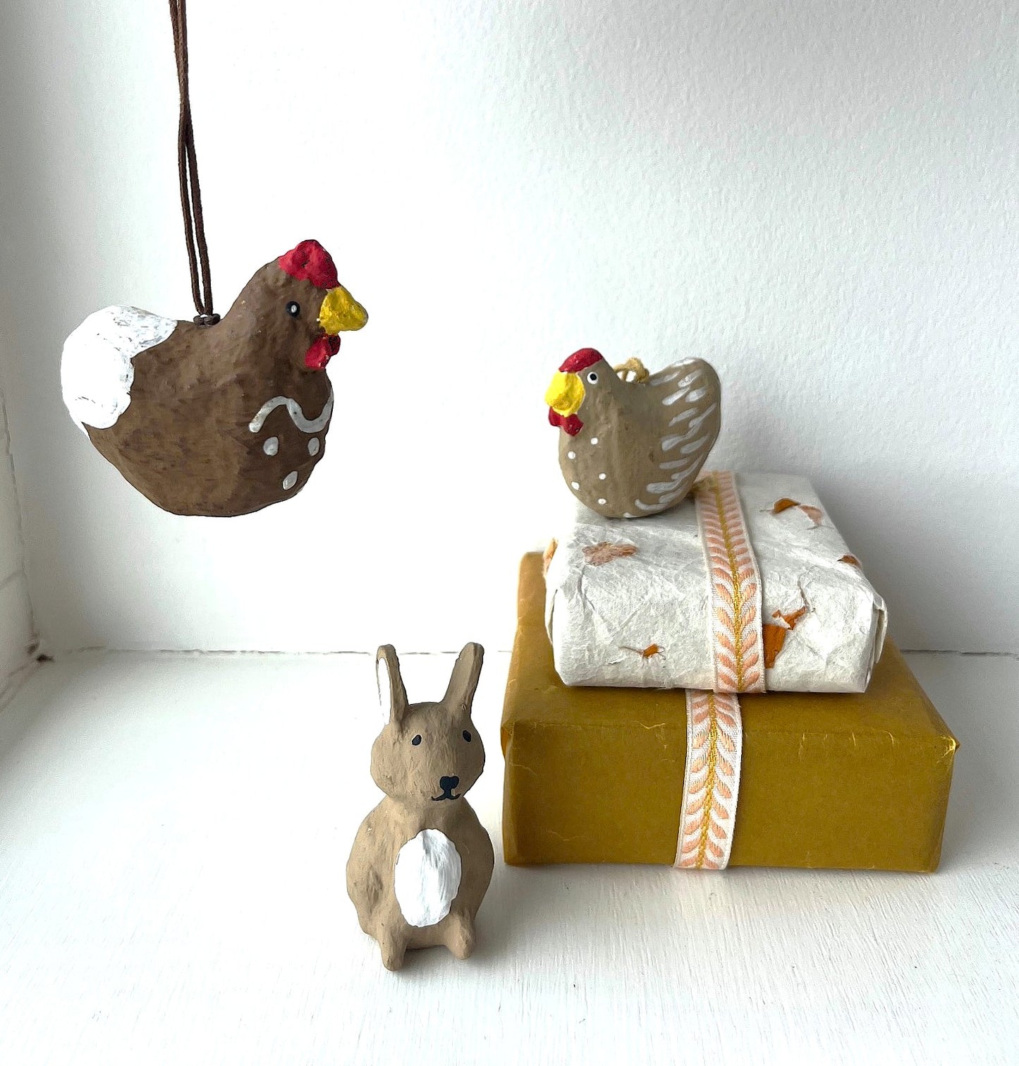 Håndlavet pynt, påske, bæredygtigt cotton papmache, papmache, handmade, easter, fairtrade, sustainable
