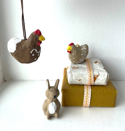 Håndlavet pynt, påske, bæredygtigt cotton papmache, papmache, handmade, easter, fairtrade, sustainable