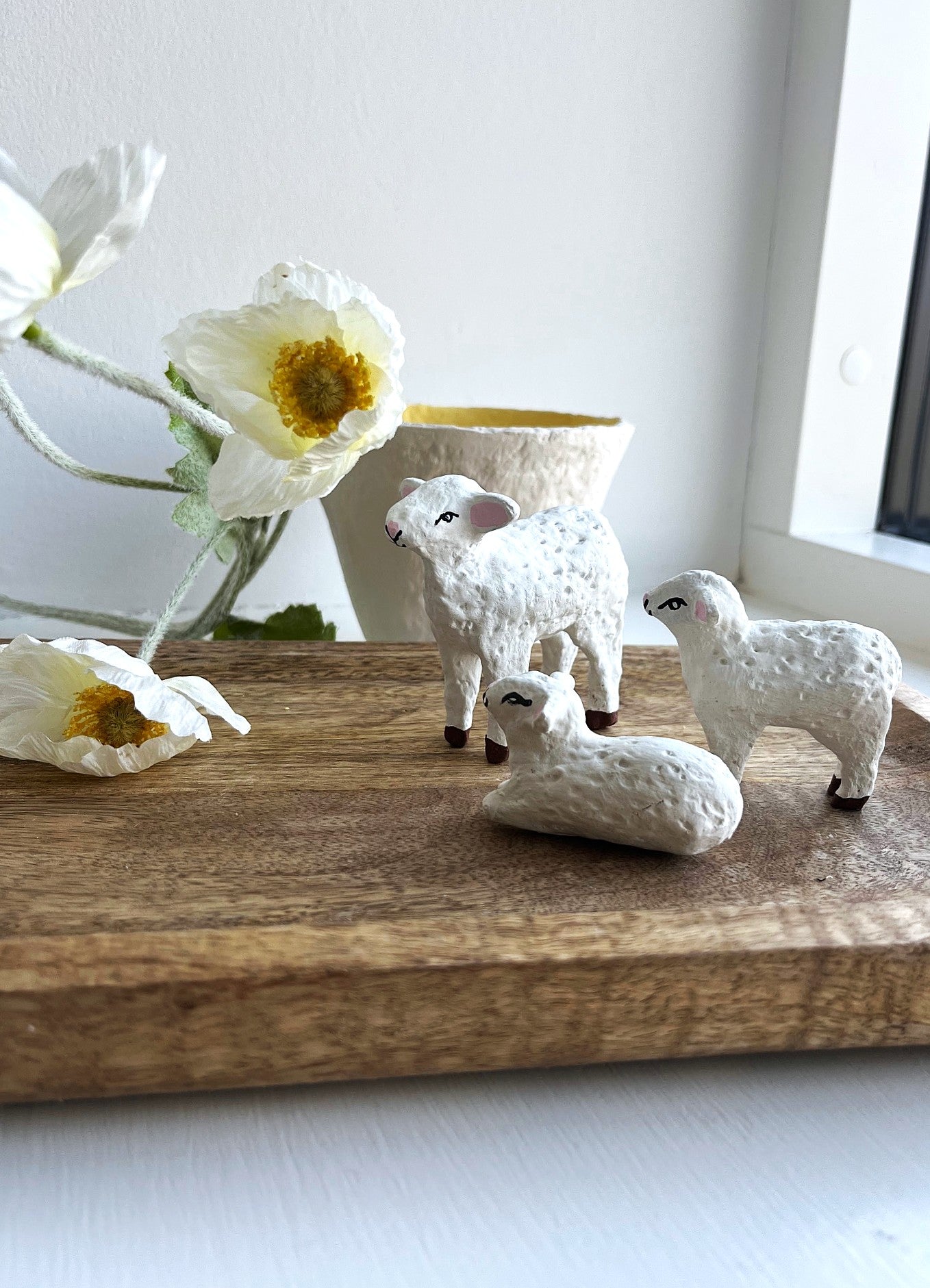 Håndlavet pynt, påske, bæredygtigt cotton papmache, papmache, handmade, easter, fairtrade, sustainable