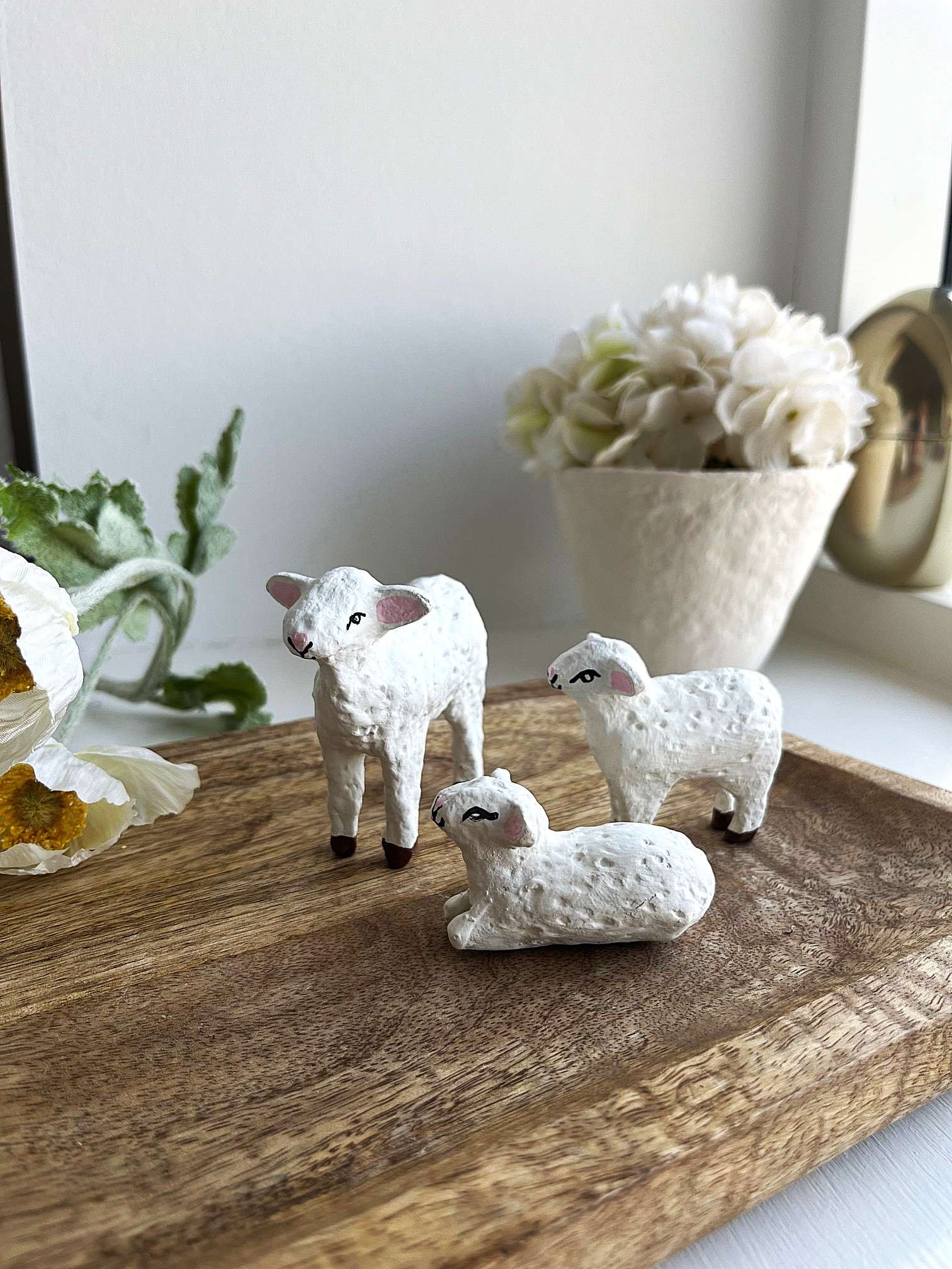Håndlavet pynt, påske, bæredygtigt cotton papmache, papmache, handmade, easter, fairtrade, sustainable