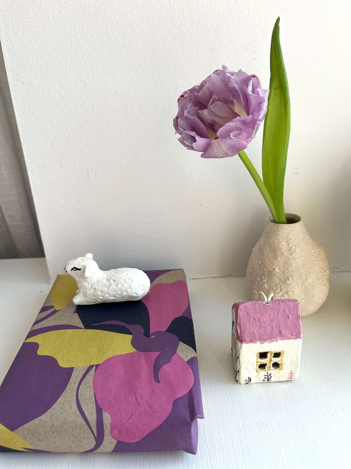 Håndlavet pynt, påske, bæredygtigt cotton papmache, papmache, handmade, easter, fairtrade, sustainable