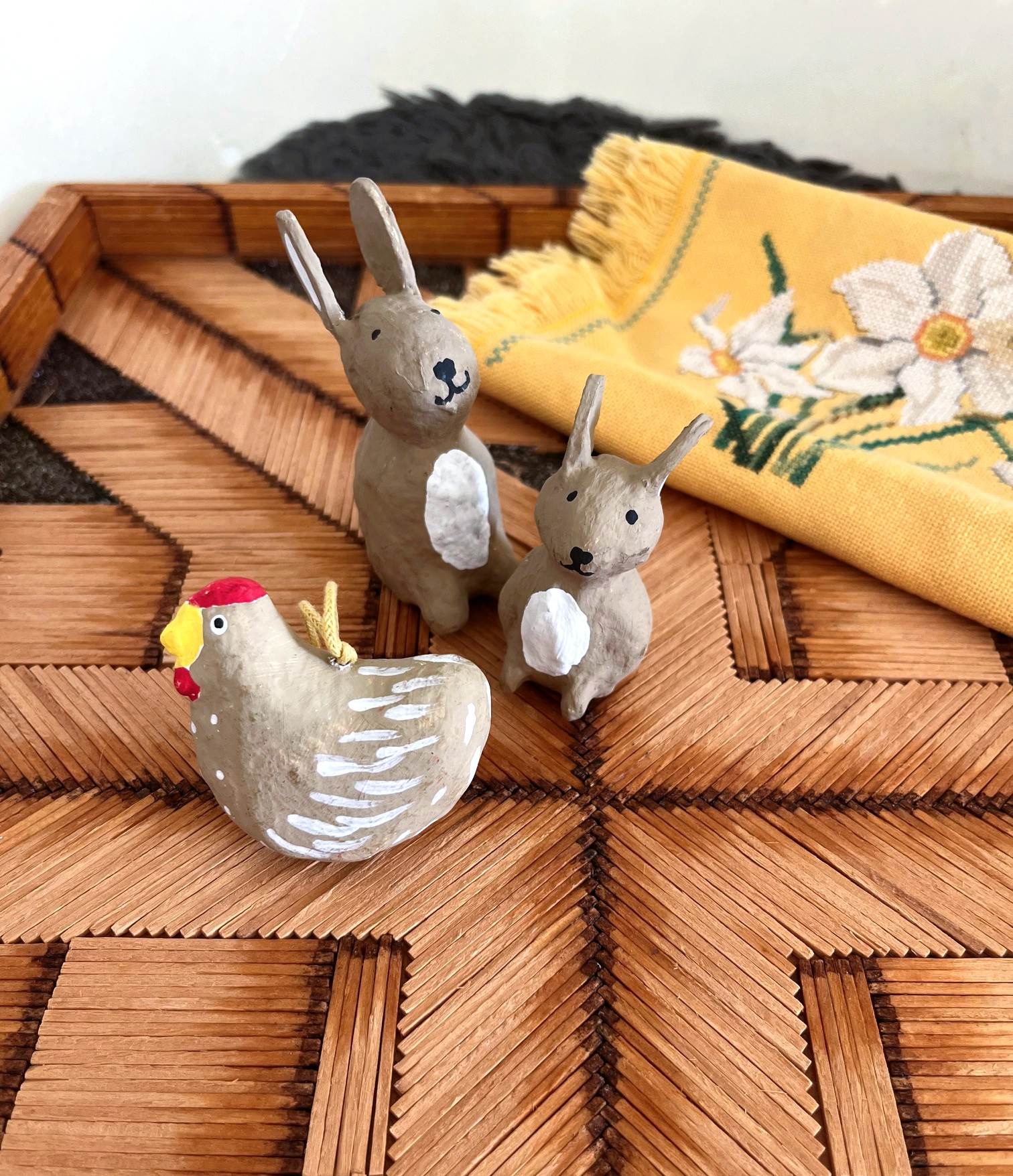 Håndlavet pynt, påske, bæredygtigt cotton papmache, papmache, handmade, easter, fairtrade, sustainable