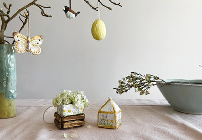 Håndlavet pynt, påske, bæredygtigt cotton papmache, papmache, handmade, easter, fairtrade, sustainable
